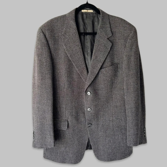 Vintage Joseph Abboud Wool Blend Twill Blazer Union Made in USA - Picture 1 of 16